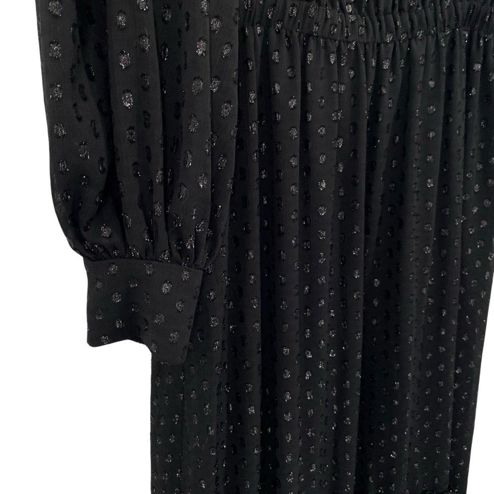 Ramy Brook Rora Clip Dot Metallic Black Maxi Dress - Picture 7 of 16
